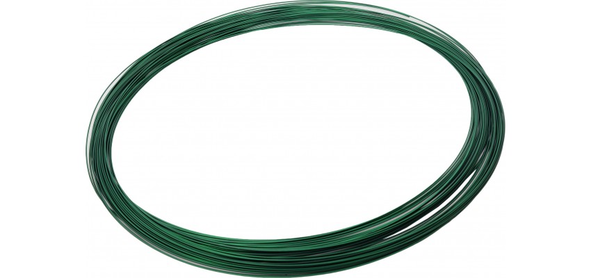 Проволока д.2,4мм с ПВХ покрытием ( зеленая )